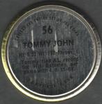 1971 Topps - Coins #56 Tommy John Back