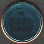 1971 Topps - Coins #153 Willie Mays Back