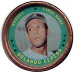 1971 Topps - Coins #61 Orlando Cepeda Front