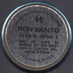 1971 Topps - Coins #95 Ron Santo Back