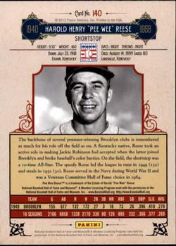 2012 Panini Cooperstown - Crystal Collection Red #140 Pee Wee Reese Back
