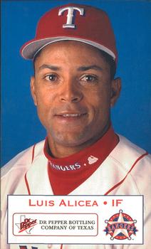 1998 Dr. Pepper Texas Rangers #NNO Luis Alicea Front