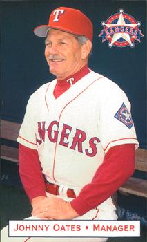1998 Dr. Pepper Texas Rangers #NNO Johnny Oates Front