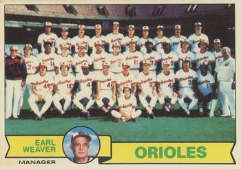 1979 Topps - Team Checklists #689 Baltimore Orioles / Earl Weaver Front