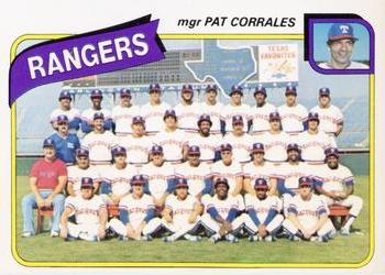 1980 Topps - Team Checklists #41 Texas Rangers / Pat Corrales Front