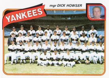 1980 Topps - Team Checklists #424 New York Yankees / Dick Howser Front