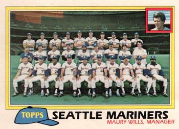 1981 Topps - Team Checklists #672 Seattle Mariners / Maury Wills Front