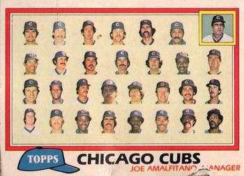 1981 Topps - Team Checklists #676 Chicago Cubs / Joe Amalfitano Front