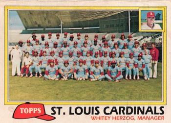 1981 Topps - Team Checklists #684 St. Louis Cardinals / Whitey Herzog Front