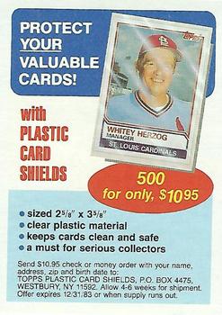 1983 Topps - 1983 All-Star Set Collector's Edition (Glossy Send-Ins) #NNO Checklist Front
