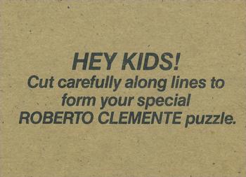 1987 Donruss - Wax Box Bottom Panel Singles #NNO Roberto Clemente Back