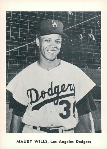 1960 Jay Publishing Los Angeles Dodgers #NNO Maury Wills Front