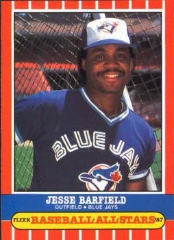 1987 Fleer Baseball All-Stars #2 Jesse Barfield Front