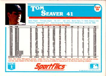 1987 Sportflics #28 Tom Seaver Back