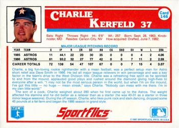 1987 Sportflics #146 Charlie Kerfeld Back