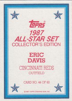 1987 Topps - 1987 All-Star Set Collector's Edition (Glossy Send-Ins) #44 Eric Davis Back
