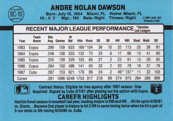 1988 Donruss - Bonus MVPs #BC-10 Andre Dawson Back