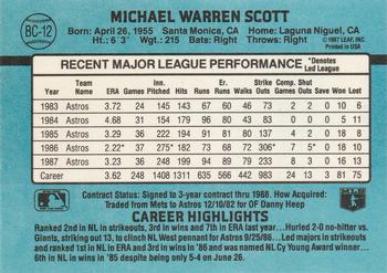 1988 Donruss - Bonus MVPs #BC-12 Mike Scott Back