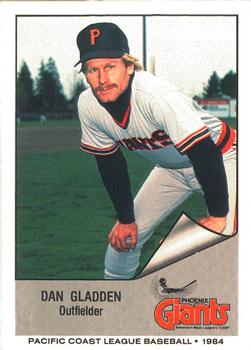 1984 Cramer Phoenix Giants #17 Dan Gladden Front