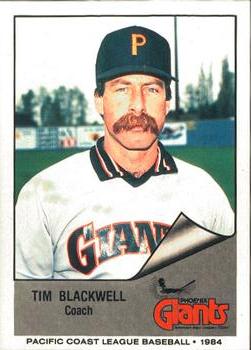 1984 Cramer Phoenix Giants #241 Tim Blackwell Front