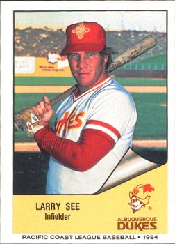1984 Cramer Albuquerque Dukes #162 Larry See Front