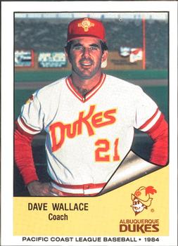 1984 Cramer Albuquerque Dukes #245 Dave Wallace Front