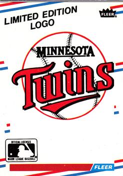 1988 Fleer - Box Bottom Panels Singles #C-5 Minnesota Twins Logo Front