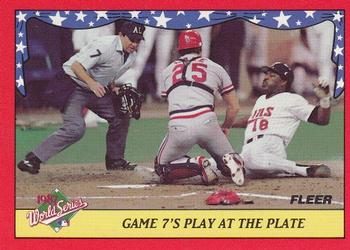 1988 Fleer - World Series #11 Game 7's Play at the Plate Front