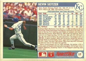 1988 Sportflics #17 Kevin Seitzer Back