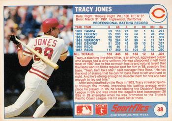 1988 Sportflics #38 Tracy Jones Back
