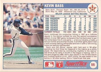 1988 Sportflics #55 Kevin Bass Back