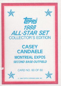 1988 Topps - 1988 All-Star Set Collector's Edition (Glossy Send-Ins) #60 Casey Candaele Back