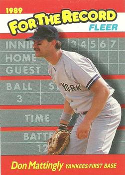 1989 Fleer - For the Record #6 Don Mattingly Front