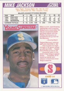 1989 Score - Young Superstars 1 #14 Mike Jackson Back