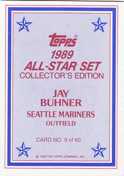 1989 Topps - 1989 All-Star Set Collector's Edition (Glossy Send-Ins) #9 Jay Buhner Back