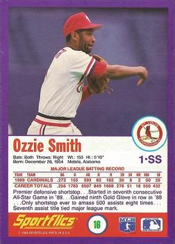 1990 Sportflics #16 Ozzie Smith Back