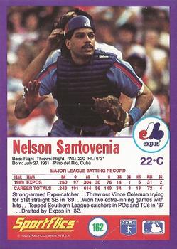 1990 Sportflics #162 Nelson Santovenia Back