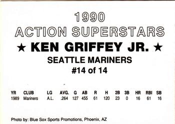 1990 Blue Sox Action Superstars (unlicensed) #14 Ken Griffey Jr. Back
