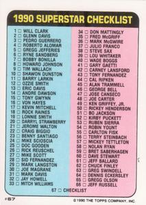 1990 Topps Stickers #47 / 268 Andre Dawson / Tom Gordon Back