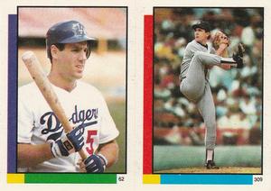1990 Topps Stickers #62 / 309 Mike Marshall / Dave Righetti Front