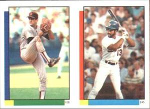 1990 Topps Stickers #108 / 245 Bruce Hurst / Harold Baines Front