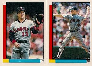 1990 Topps Stickers #170 / 296 Lance Parrish / Allan Anderson Front