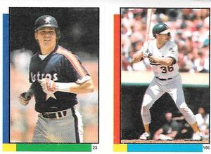 1990 Topps Stickers #23 / 186 Craig Biggio / Terry Steinbach Front