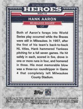 2014 Topps Chrome Update - World Series Heroes #WSC-19 Hank Aaron Back