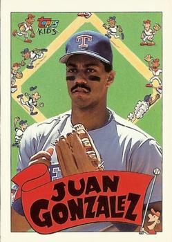1992 Topps Kids #131 Juan Gonzalez Front