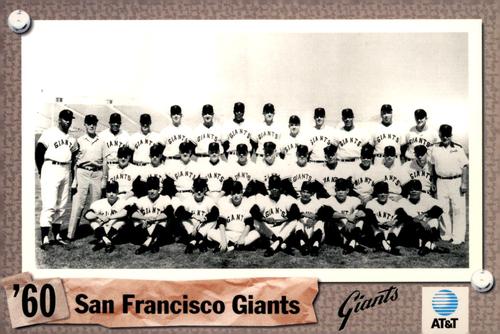 1992 AT&T San Francisco Giants Postcards #NNO 1960 Team Photo Front