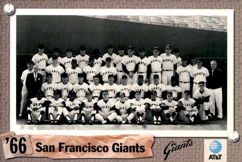 1992 AT&T San Francisco Giants Postcards #NNO 1966 Team Photo Front