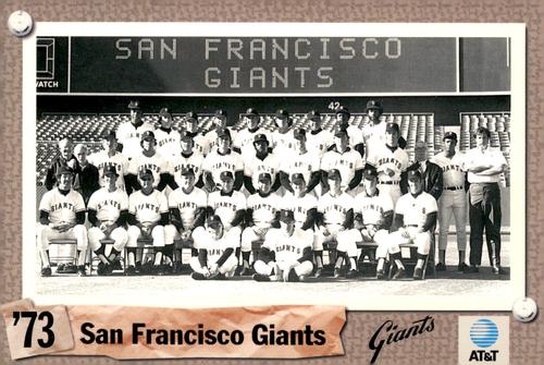 1992 AT&T San Francisco Giants Postcards #NNO 1973 Team Photo Front