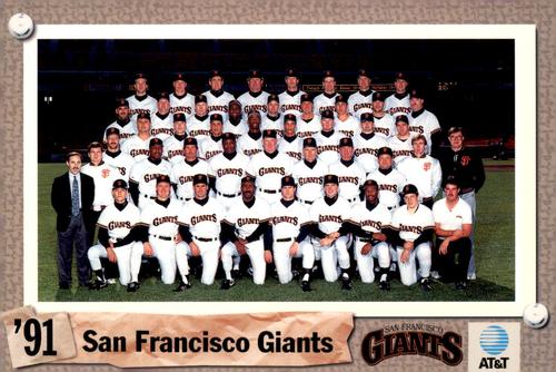 1992 AT&T San Francisco Giants Postcards #NNO 1991 Team Photo Front