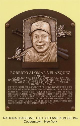 1965-22 Cooperstown Plaque Postcards #NNO Roberto Alomar Front